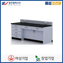 용진엘에스티 벽면실험대(우드) YJSW4-1, 라이트그레이