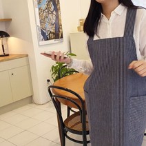 방가지똥 앞치마 심플 청6미리 데님 앞치마 어린이집 유치원