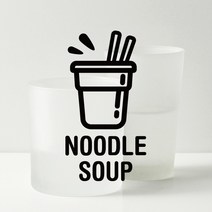 루리앤메리 분리수거 픽토그램 스티커 09 컵라면국물 재활용스티커, B 검정+한글