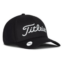 타이틀리스트(Titleist) 골프 모자 남성 플레이어 볼 마커 캡 HJ22CCM BKWT, 블랙 화이트