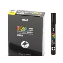 자바펜 POP 사각매직, 검정, 24개