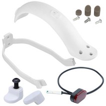 샤오미 킥보드 전동 스쿠터 리어 펜더 머드 가드 지원 미등 킥 샤오미 M365 Pro, 02 White set