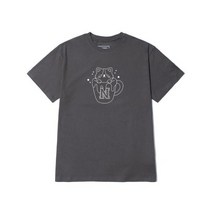 남자 여자 쿨 면 봄 반팔티 티셔츠 뉴해빗 N/H CAT CUP 반팔티 (DBSNHC-004)
