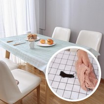 구매만족 가성비짱 아이디어 제품 안전 실용템 캠핑 체크 테이블보 행사방수식탁보 식탁유리대용, §●그린체크(d)..♥, §●상품선택..♥