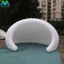 대형 에어 차박 텐트 개인 무대 천막 풍선 돔 이글루 텐트 연속 송풍기와 옥스포드 하프 루나 디스코 쇼 하, 01 White_03 6m20ftDia