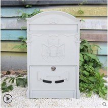 우편함 우체통 잠글 수 있는 보안 메일 편지 빈티지 금속 정원 장식 복고풍 벽걸이 형 cw238, 9