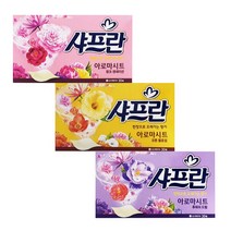 샤프란 아로마시트 30매/ 티슈 섬유유연제/ 3종류, 옐로코튼블로섬 30매
