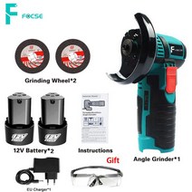 충전 에어 무선 핸드 충전식 그라인더 연마기 전기 연마 12V 미니 브러시리스 앵글 500W 19500 RPM 배터리 전동 공구 절단, 02 12V2B_01 미국