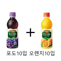 델몬트 포도 400ml 10입+오렌지 400ml 10입 총 20입, 1세트