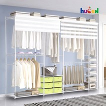 휴센 갤럭시 2820BR 롤스크린형 행거/드레스룸/특가/원룸옷장/무배, 갤럭시 2820B 그린+콤비롤