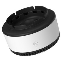 무연 재떨이 공기 더 신선한 배터리 구동 연기 제거 공기 정화 기능 거실 용 다기능, 130x130x78mm, ABS 플라스틱, 하얀색