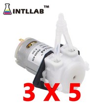 INTLLAB 12V DC DIY 연동 액체 펌프 도징 펌프 수족관 실험실 분석용 연동 펌프, 협력사, 3mm 내경 x 5mm 외경