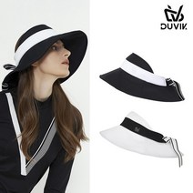 [듀빅] 여성 배색 포인트 와이드 챙 모자 DC3WAP001, 색상:화이트 / 사이즈:FREE