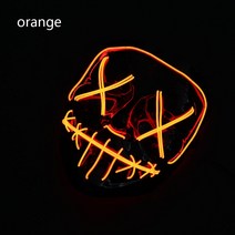 하트불빛 선글라스 놀이동산 체육대회 할로윈 생일파티 가면 마스크 LED Maske Light Up Party Masks Neon Maska, 03 주황색