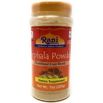 Rani Triphla Powder (Chebulic Myrobalan Gooseberry Terminalia Bellirica) 7oz (200g) ~ All Natural, 1