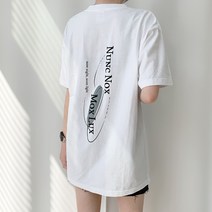티데일리 남녀공용 나우나잇 오버핏 17수 라운드 반팔 티셔츠