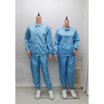 [제전복투피스] Y카라 크린룸복 반도체복 상하세트 작업복 방진복 정전기방지, XL, 화이트