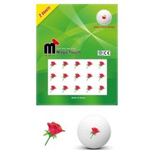 DGW409992골프공 스티커 마킹스티커 볼마킹 장미 2매입 10팩