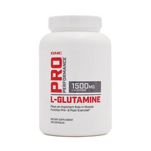 GNC 프로 퍼포먼스 엘 글루타민 1500mg 180정 (캡슐) Pro Performance L Glutamine 180caps, 1개
