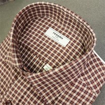 레노마 SH04 더블 미디움 체크 기모 일반핏 긴팔 셔 RMWSGP-304-BW-555