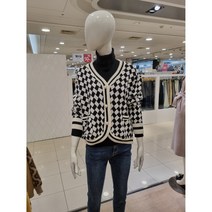 마이티지 동아수성 브이넥 아가일 패턴 배색 가디건 MN4CR475