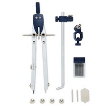 Mr. Pen - 전문 기하학 세트 금속 컴퍼스 7개 비산 방지 보관 상자가 있는 기하학 정밀 도구 세트 제도 도구 및 제도 키트 엔지니어 학생을 위한 원형 드로잉 도구, Compass with Wheel and Lock