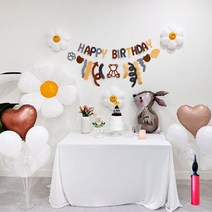 뷰라뷰 데이지 생일파티 풍선세트 + 손펌프, 04. 데이지 브라운세트