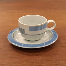 [빈티지] 아라비아핀란드 KOMBI 콤비 블루 커피잔 세트 150ml, 1개