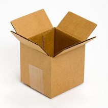 Pratt PRA0001 Recycled Corrugated Cardboard Single Wall Standard Cube Box with C Flute 4” Length x, 1