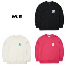 MLB 공용 픽셀 백 빅로고 메가 오버핏 맨투맨 3AMTX0114
