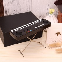 미니 전자 오르간 모형 나무 장식품 파이프 오르간 수제 모형 장식품 인형 악기 더블-58526, 03. 7cm 전자 오르간 [박스