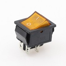 래칭 로커 스위치 전원 I/O 4/6 핀 조명 포함 16A 250VAC KCD4 개, 05 YELLOW_02 6PIN
