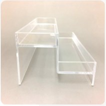 피규어정리대3size 육각형 투명 계단형2단 향수전시대 화장품진열대, 1개