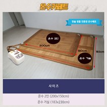 명품한솔 온수 카페트매트 2인용 거실용, 명품 한솔 카페트매트 2인용(원난방)
