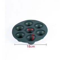 머핀컵 일회용 실리콘 사각 은박 유산지 7캐비티 실리콘 케이크 몰드 에어 프라이어 머핀 팬 전자 레인지, 04 04_01 1pc