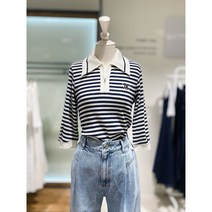 [듀엘] 스트라이프 카라 니트 티셔츠 (D223MSM011)dewl