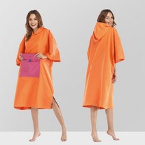 다이빙 수트 슈트 겨울바다 2021 방수 판초 잠수복, fh4213-오렌지, 길이 112cm