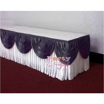 긴 얼음 실크 테이블 스커트 식탁보 웨딩 장식 탑 스와그 드레이프, 10FT-3M Long