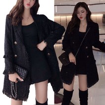 여자 가을 롱자켓 정장 여성 봄 자켓 점퍼 코트 트위드 하객룩 면접룩 오피스룩