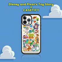 디즈니와 픽사의 토이 스토리 x CASETiFY 공동 스티커 매니아 iPhone14/13/12/Pro/Max 충격 방지 전화 케이스에 적용 가능