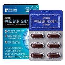 루테인 오메가3 엔쵸비 EPA DHA 초임계추출 알티지오메가3 마리골드꽃 추출물 비타민A, 1개, 30정