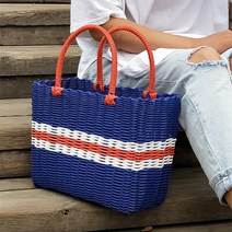 피크닉바구니 라탄바구니 바구니 세트 패브릭 대형 소풍 가방, 특대프라이머리블루