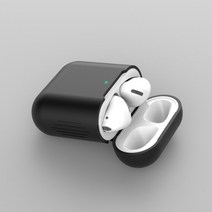 Apple Airpods 용 소프트 실리콘 케이스 1 2 Apple Air Pods 충전 상자 가방 용 보호 무선 이어폰 커버 34, 검은 색