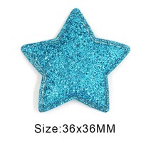가죽스티커 인조가죽 수선패치 보수 스티커 테이프50Pcs 여러 가지 빛깔의 패치 반짝이 가죽 패드 크라운/, 05 Big Blue Star