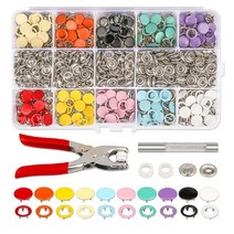DIY 가시도트 단추 기구 똑딱이 펀칭기 집게 만능 세트, A.세트(단추100p + 집게)