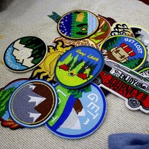 열접착자수 아플리케 대형패치 큰 캠핑 와펜, 와펜 F/5