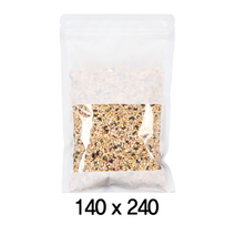 팩플러스 화이트창봉투(지퍼형/NY/타공) 140x240 100매 / 화이트지퍼백 / 화이트포장 / 포장지퍼백 / 포장봉투