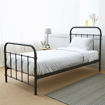 말런 슈퍼싱글 철제침대 프레임 2color, 블랙