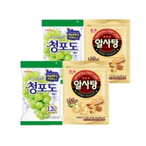 롯데 해태 사탕모음 청포도153gx2개+알사탕126gx2개 (총4개), 1세트, 153g