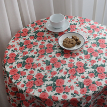 천고아 대폭 15수 바이오워싱린넨 만개로즈플라워 3color, 레드, 1개